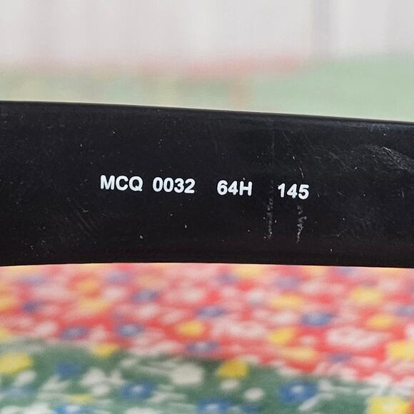 Alexander McQueen MCQ0032 64H 145 - Black Handmade Acetate Eyeglasses Frames - Picture 9 of 10